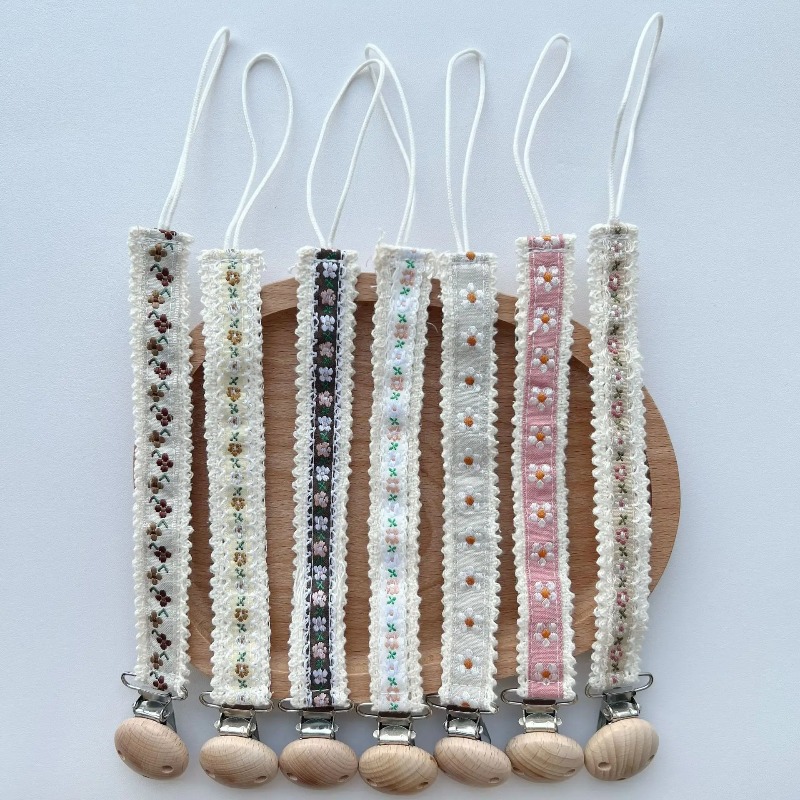 Lace Pacifier Clip Chain for N - đánh giá và giá Embroidery Gift Ideas